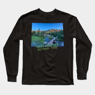 Colorado State Outline (Rocky Mountain National Park) Long Sleeve T-Shirt